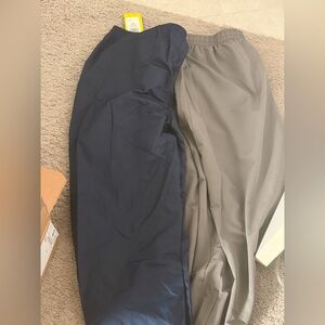 Two pair Gray and Navy wind breaker Pants